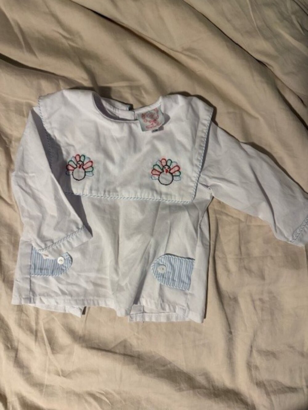 Cecil and Lou 12M Cotton Long Sleeve with Turkey Collar